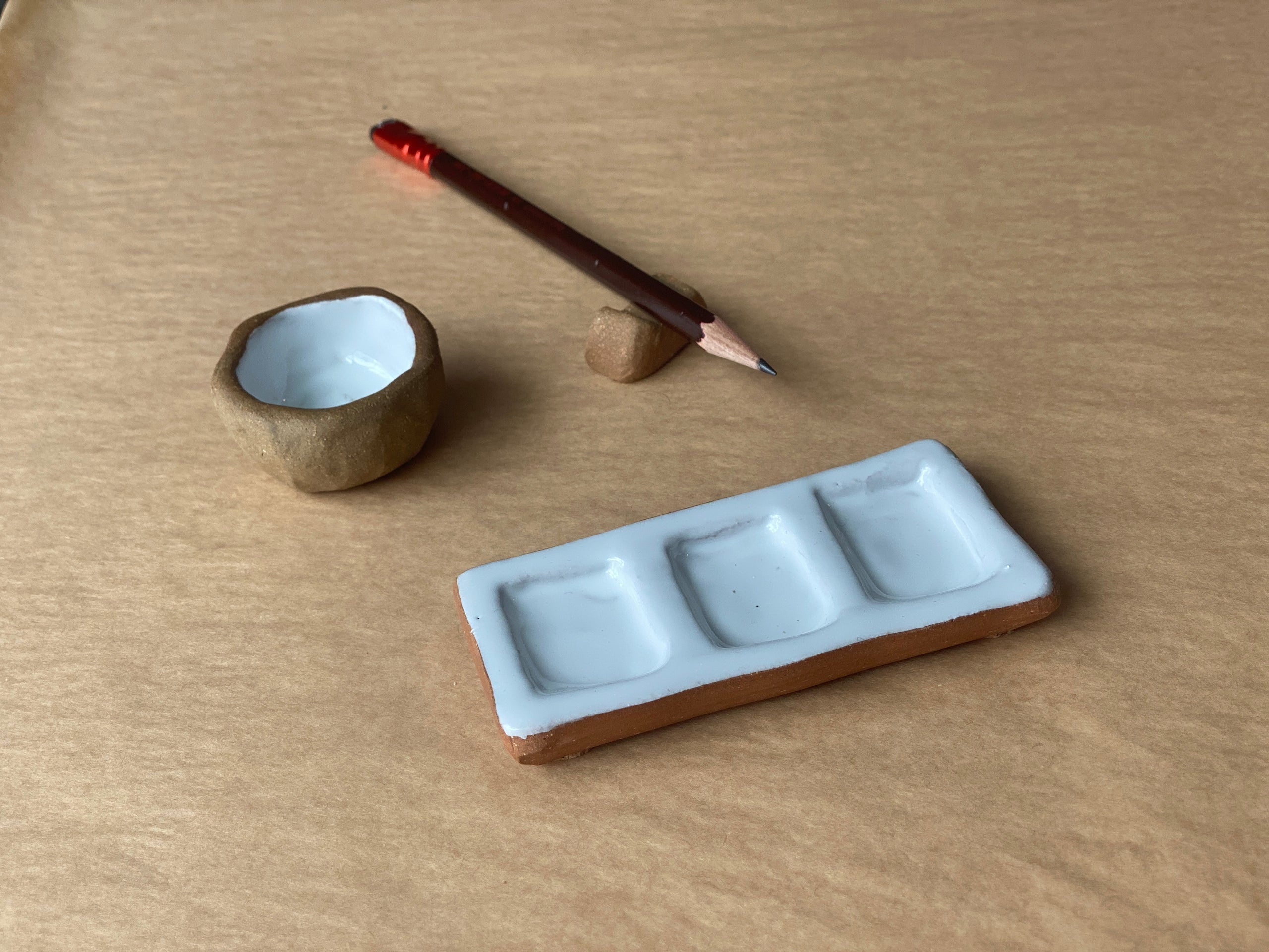 Ceramic Brush Rest and Paintbrush Holder by Busy Hands Studio